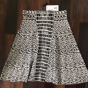 black and white stylish skirt